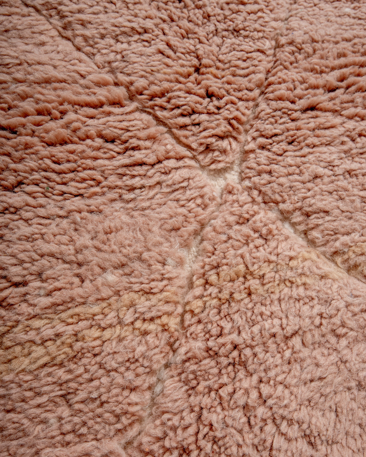 Modern, designer, handcrafted Berber rug from Morocco. Beniourain carpet with beautiful colours and patterns and fluffy wool texture.